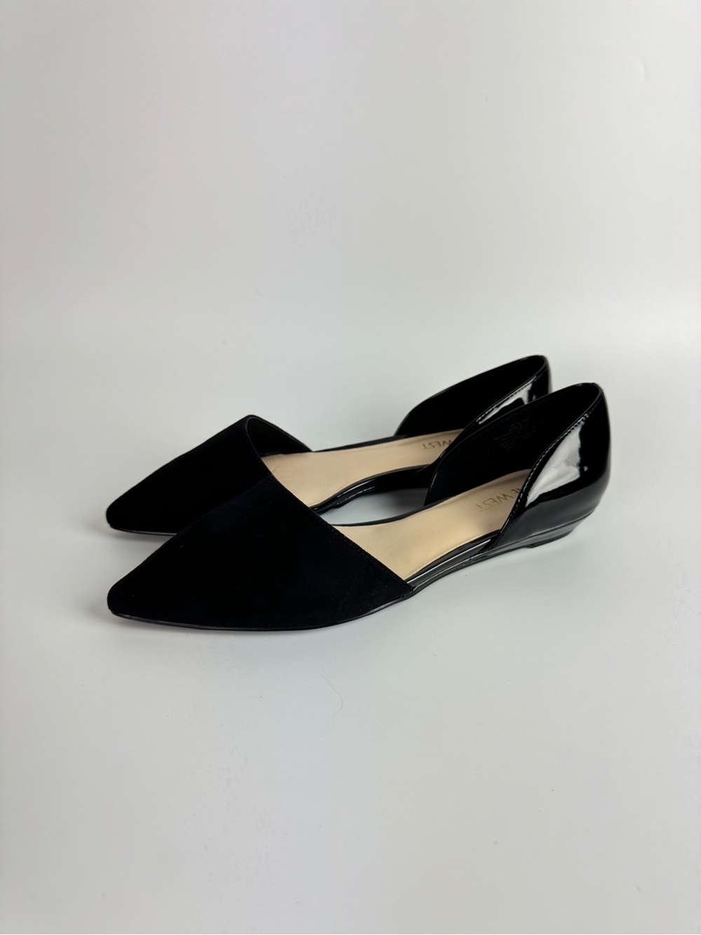Nine West Women Black Pointed D'Orsay Flats